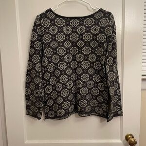 H&M L.O.G.G. Women's Size S Sweater Floral Fine-Knit